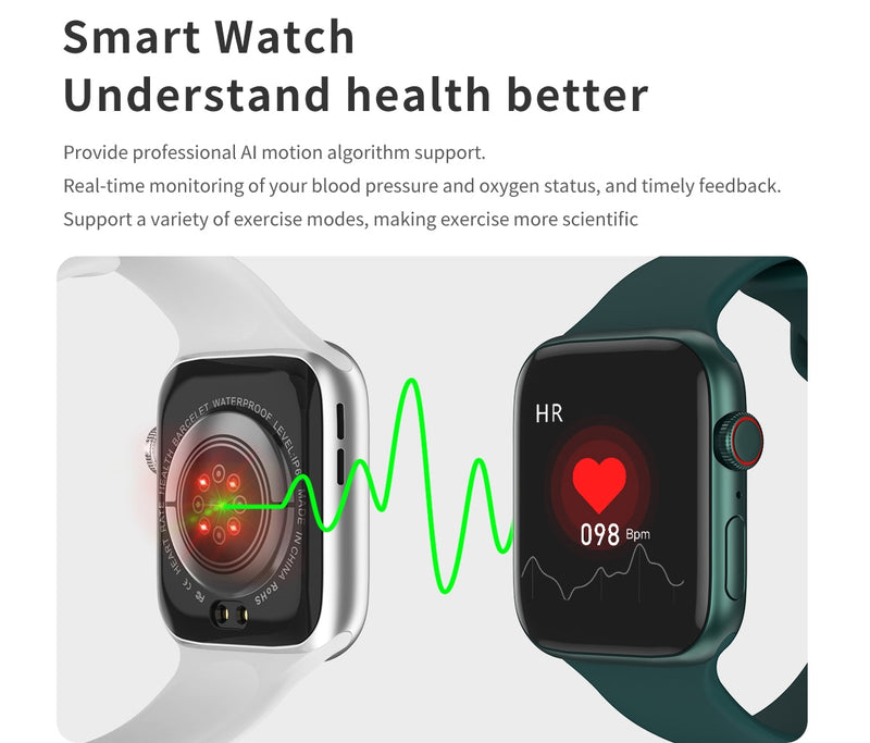 SmartWatch I-7 Pro - Relógio Bluetooth Chamadas Feitas e Receba WatZap Facebook Instagran SMS Twitter Monitora Sono Passos distâcia e Calorias Corridas Musica Câmera Lembretes Alarme Calculadora Voz Inteligente Lista Telefônica Alem de Estilo E Beleza